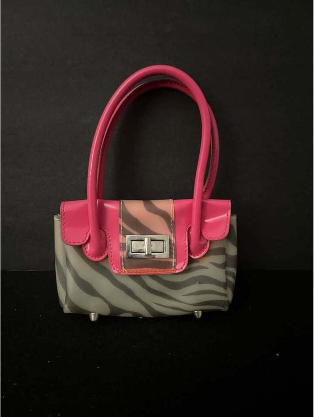 Mini Pink Zebra Print Handbag